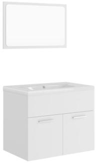vidaXL Badmöbel-Set Weiß Spanplatte [3070865]