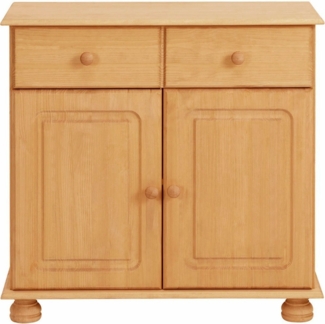 Home affaire Sideboard Mette, Kommode mit gefrästen, kugelförmigen Füßen, Breite 80 cm