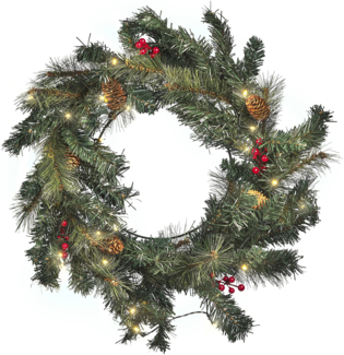 Weihnachtskranz LED TENALA Grün 60 cm