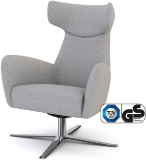 ASSMANN Sessel Consento Lamezia Grau 79 x 82 x 117 cm Textil, ohne Hocker