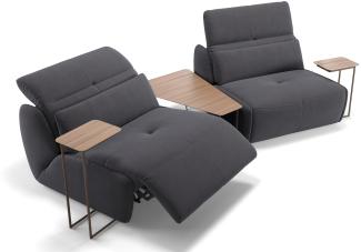 Sofanella Stoffcouch MODICA 2-Sitzer Stoffbezug Sofa in Dunkelgrau M: 248 Breite x 98 Tiefe