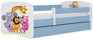 Raumhirsch Furniture Kinderbett 70x140, 80x160, 80x180 cm - Komplettset mit Matratze & Schublade (Bett für Mädchen, Einzelbett für Kinder von 2-12 Jahren, Rausfallschutz und Lattenrost), verschiedene Farben & Designs