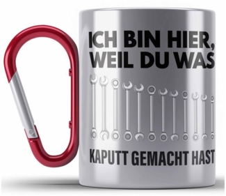 Trendation Thermotasse Handwerker KFZ Mechaniker Geschenk Lustig Edelstahl Tasse Automechanik