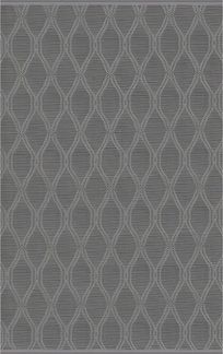 Teppich Recycle Läufer 120 x 150 cm Polyester Grau 88648606 [en. casa]