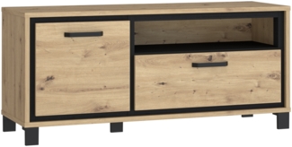 Lowboard TV-Unterkommode TRONDHEIM Artisan Eiche / Schwarzeiche Optik