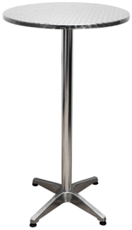 Bistro Stehtisch aus Aluminium, rund, H 110 cm