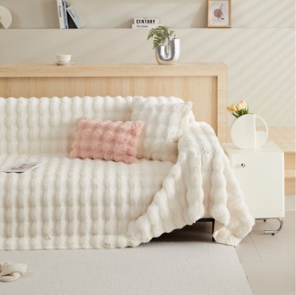Wohndecke Kunstfelldecken Sofadecke Bubble Blanket, Polyester Fleecedecke, Decken, BTTO, Sofadecke Bubble Kaninchenfellimitat Flausch 180X180, 180X230, 180X300cm