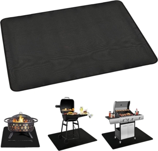 PRIISF Outdoorteppich Bodenschutzmatte BBQ-Matte Grillmatte hitzebeständig 1000°FBrandschutz, Brandschutzmatte Grillschutzmatte Grillteppich Schwer entflammbar