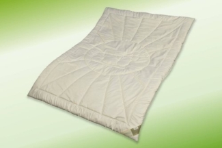 Schurwoll Sommer Bettdecke-Extra Leicht Steppbett - Garanta BIO Schurwolle GOTS 135x200 cm