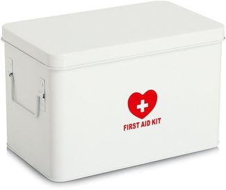 Zeller Present Aufbewahrungsbox Metall, weiß, robust, dekorativ, flexibles Ordungssystem