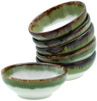 CreaTable 21813 Cascade Sojaschale Steinzeug, grün, 6-teilig (1 Set)