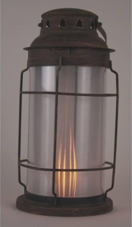FHS LED Dekolicht 34191 Metall-Laterne Kupfer mit Flammeneffekt