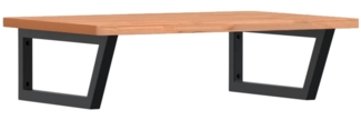 vidaXL Waschbeckenregal Wandmontage Stahl und Massivholz Buche 3302451