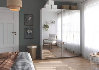 rauch Kleiderschrank Schwebetürenschrank Schrank Garderobe Wäscheschrank ASTANA (3 Ausstattungen BASIC/CLASSIC/PREMIUM (inkl. SOFT-CLOSE-FUNKTION) großflächige Spiegelfront Metallgriffleisten alufarbig MADE IN GERMANY