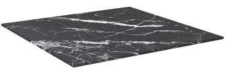 vidaXL Tischplatte Schwarz 50x50 cm 6 mm Hartglas in Marmoroptik 322270