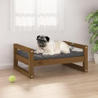 vidaXL Hundebett 65,5 x 50,5 x 28 cm Massivholz Kiefer, Honigbraun