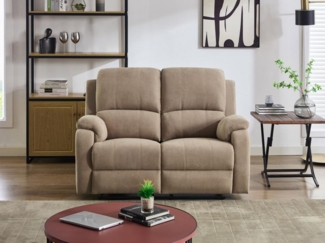 Vente-unique - Relaxsofa 2-Sitzer - Mikrofaser - Taupe - BRODY
