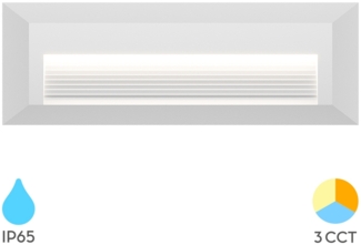 LED Weiße Wandleuchte indirekt Außen IP65 – 3W | 3in1 Farbtemperatur | Stufen & Treppenbeleuchtung