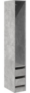 vidaXL Kleiderschrank Betongrau 30x50x200 cm Holzwerkstoff 3307741