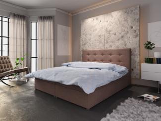 Boxspringbett LIBERTO 140x200 cm Braun inkl. Bettkasten
