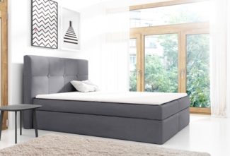 99rooms Verduro Boxspringbett Velours JASMINE Dunkelgrau 140x200 cm