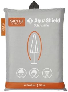 Siena Garden AquaShield Mittelstockschirm - hellgrau, Polyester 30x40xH215 cm