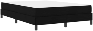 vidaXL Boxspringbett mit Matratze Schwarz 160 x 200 cm Stoff 3398502