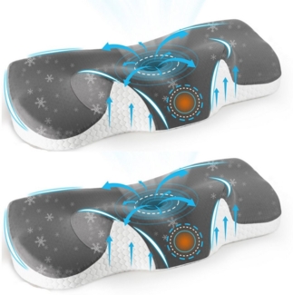 Esun Kopfkissen Nackenstützkissen, Kopfkissen Memory Foam, Kissen Seitenschläferkissen, Füllung: Rückstellschaum, Seitenschlafer, Rückenschlafer, Bauchschlafer, Set, Kissen, Pillow Kissen für Seiten, Rücken & Bauchschläfer