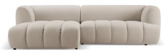 Micadoni Modulares Ecksofa Harry 4-Sitzer Links Samtstoff Ecru