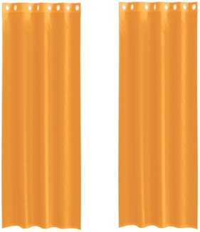 vidaXL Voile Vorhänge mit Ösen 2 Stk. Orange 140x300 cm 4102094