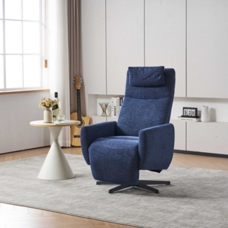 BlingBin Relaxsessel TV-Sessel und Schlafsessel (1-St, drehbarer Fernsehsessel mit Liegefunktion – Chenillemit Fußstütze), mit Relaxfunktion