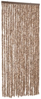 vidaXL Fliegenvorhang Beige und Dunkelbraun 90x220 cm Chenille 377321