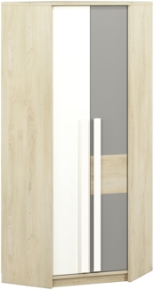 Eckschrank Drop Kleiderschrank 82x82cm Fjord Buche weiß grau