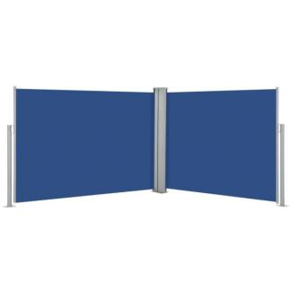 vidaXL Ausziehbare Seitenmarkise Blau 120 x 1000 cm 48482