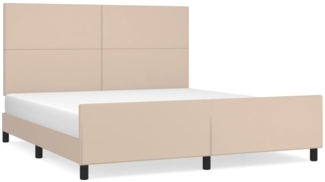 vidaXL Bettgestell mit Kopfteil Cappuccino-Braun 180x200 cm Kunstleder 3125468