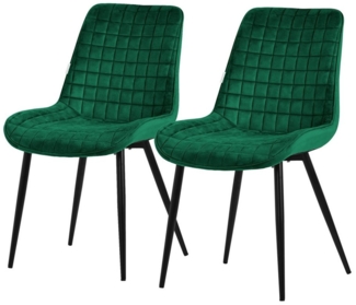 ML-DESIGN Stuhl Esszimmerstühle mit Rückenlehne moderne Design Lounge Küchenstühle (2 St), Polsterstuhl Esstischstühle 2er Set Küchenstuhl Samt