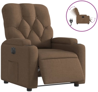 vidaXL Relaxsessel Elektrisch Braun Stoff 3204690