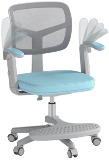 COSTWAY Drehstuhl, Kinder mit 5 Rollen, Schreibtischstuhl höhenverstellbar