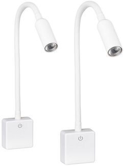 SEBSON LED Steckdosenleuchte 2x LED Steckdosenlampe dimmbar und flexibel - 4W 230lm neutralweiß, LED fest integriert, neutralweiß