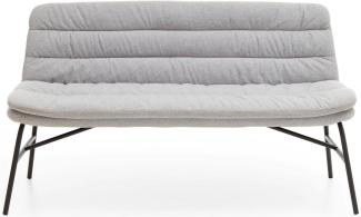 ATLANTIC Home Collection Polsterbank Esszimmerbank Sitzbank 2-Sitzer Grau Peter