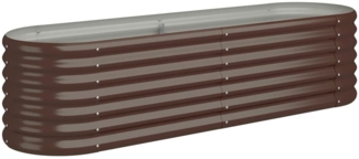 vidaXL Hochbeet Verzinkter Stahl 152x40x36 cm Braun 318870