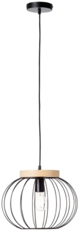 Brilliant Leuchten No. 99234-76 Sorana Pendelleuchte schwarz holzfarbend E27
