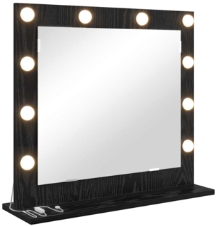 vidaXL Kosmetikspiegel mit Spiegel Schwarze Eiche 60 x 55 x 18 cm 868286