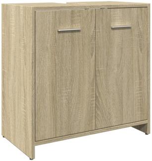 Waschbeckenunterschrank Sonoma-Eiche 60x33x60 cm Holzwerkstoff