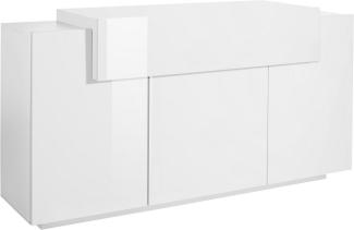 INOSIGN Sideboard Coro, Kommode, Schrank, Kredenz, grifflos mit Einlegeböden, mit 1 klappe, 3 Türen, Doppeltiefe B/T/H 160x45x85,6cm