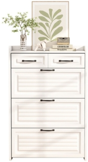 BlingBin Schuhschrank Schuhregal Schuhkipper Schuhkommode (Er bietet Platz für 18 bis 24 Paar Schuhe, 1-St, mit 3 Klappen und 2 Schubladen) 80 L x 23.5 B x 131 H cm