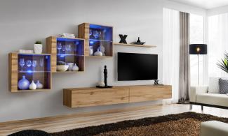 Hängende Wohnwand Switch XX in Wotan 330 x 150 6-teilig