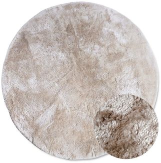 ELLE DECORATION Hochflor-Teppich Calida, rund, Höhe: 28 mm, Langflor, Shaggy, einfarbig, flauschig, weich, glänzend, modern, uni