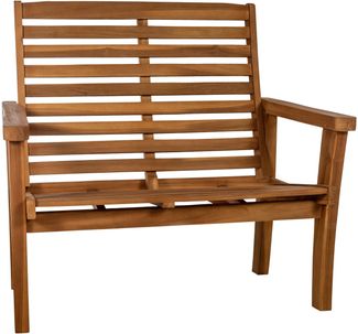 CLP Teakbank Nicosia mit Liegefunktion Teakholz wetterfest robust pflegeleicht,teak 120 cm