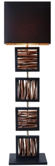 Stehleuchte 20 x 40 x 163 cm Heveaholz Treibholz Metall Leinen Natur